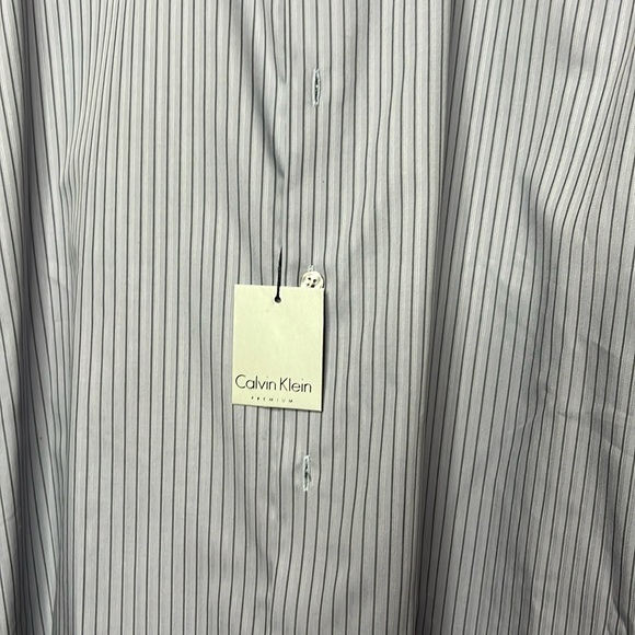 Blue Striped Calvin Klein Dress Shirt - Picture 5 of 7